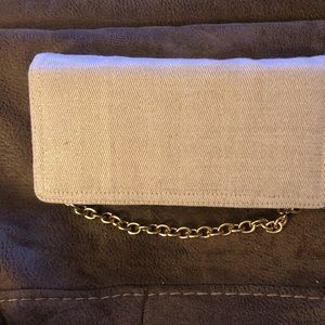 S5A Shoulder Handbag Tan Gold Canvas